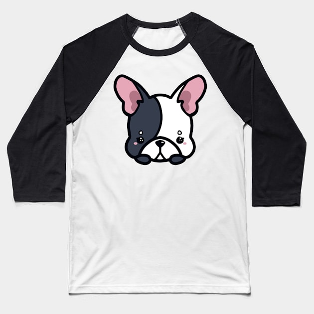 Spotted French bulldog breed kawaii cute adorable Baseball T-Shirt by astronauticarte